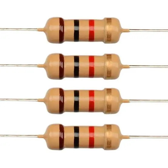 20Pcs- 1.2K Resistor 5% 1.2K Ohm Carbon Film 1.2K Ohm Resistors 1/4W Resistance 0.25 Watt 5% Tolerance Fixed Resistors 2 Pin Leads 5