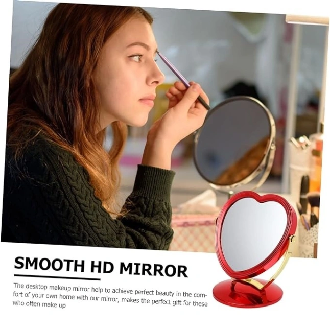 Love Shape Cosmetic Makeup Mirror, Maple Leaf Table Mirror 5