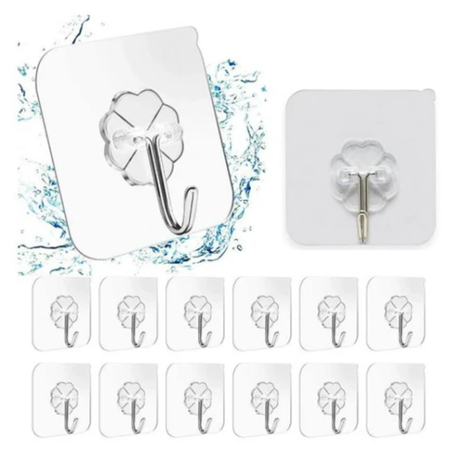 10 Pcs Hanger Hook Transparent Strong Self Adhesive Door Wall Hangers Hooks Suction Heavy Load Rack Cup Sucker for Bathroom 4