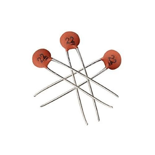 25Pcs- 22pF 50V CERAMIC Capacitor Mini Ceramic Capacitor 22pF 50V Ceramic Disc Capacitor Non-Polarized Through Hole 2 Pin Leads Connections Leg 4