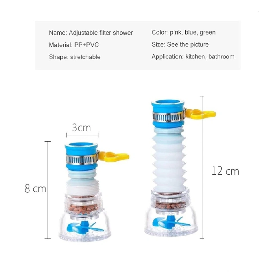 360 Degree Water Filter Tap Water Saving Faucet Water Faucet Adjustable Water Valve Splash Water Faucet, Extender Sprayer for Kitchen 3