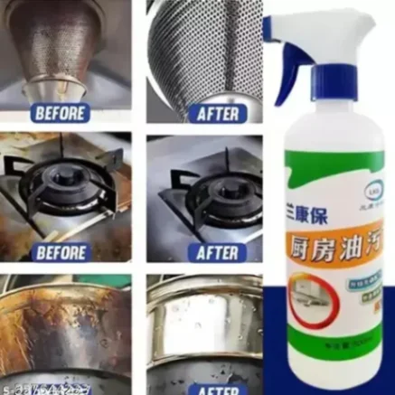 Kitchen Cleaner Spray-450ml, Kitchen Oil &amp; Grease Stain Remover 3