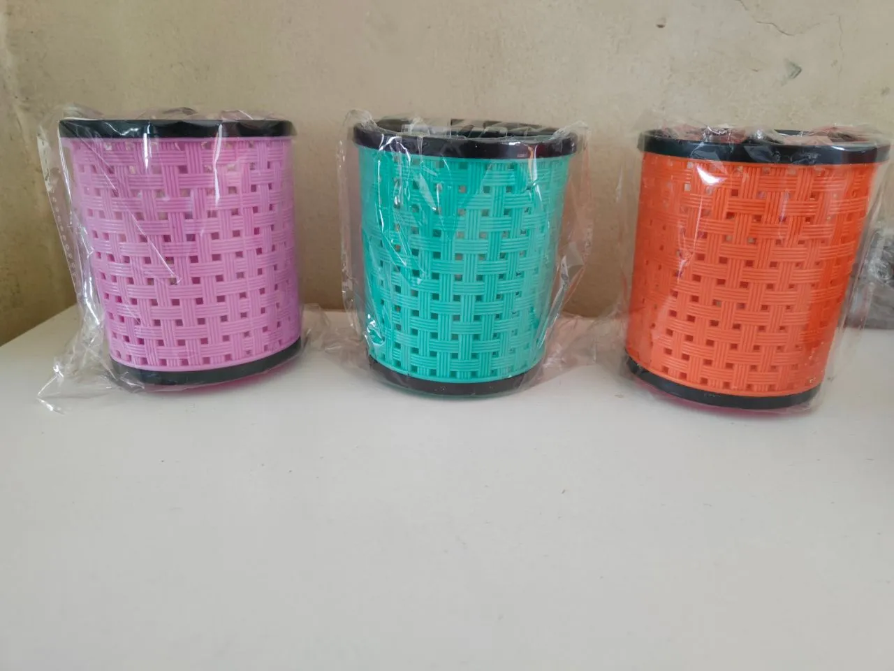 Cane pen Holder Round Multicolor 3pcs 1