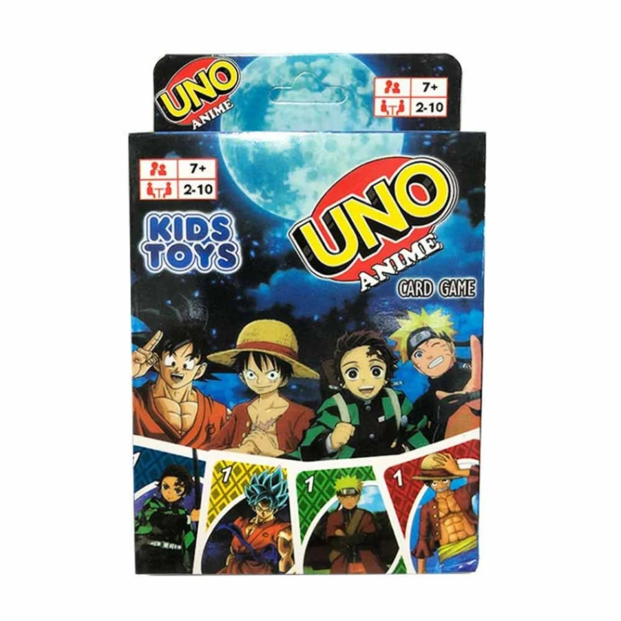 UNO Anime Card Game One Piece Naruto Dragon Ball Demon Slayer Uno Card Games 110 Cards 6