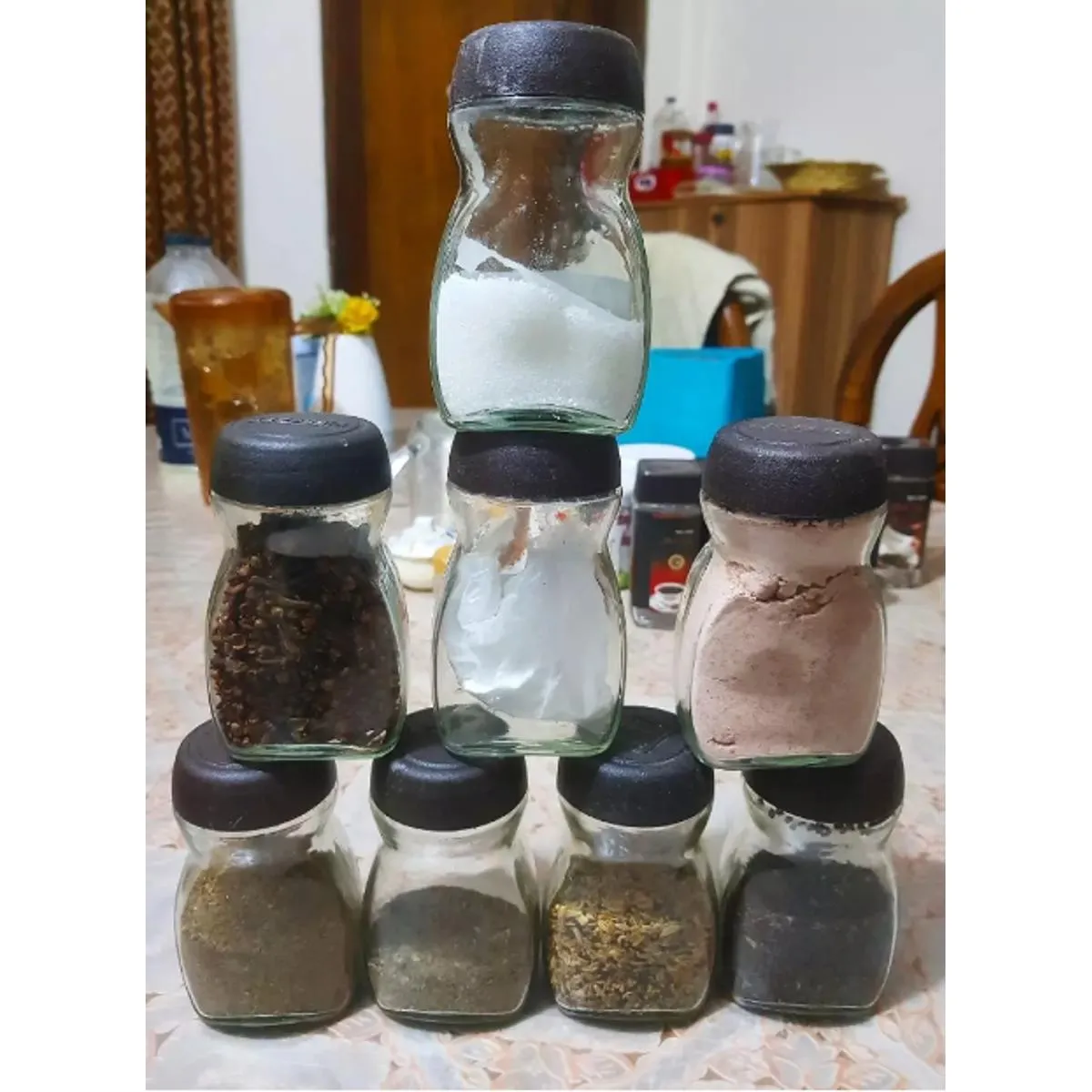 Glassware Food Jar Food Container Jar lid Multicolour 6pcs 120ml 2