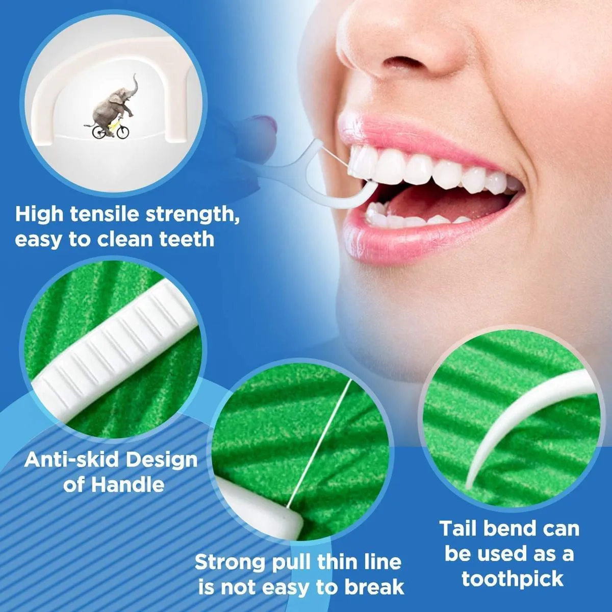 Tooth Cleaning / Dental Floss / Toothpicks / Mint Dental Floss Picks / Teeth Stick 50 Pieces Box 7