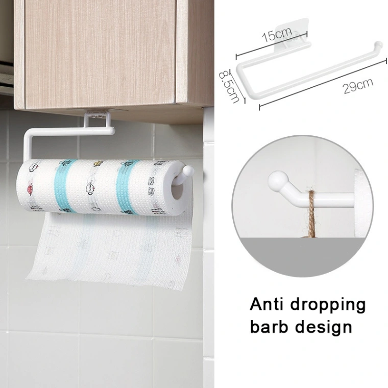 Paper Roll Holder Towel Rack Hanging Shelf Bathroom Storage Toilet Rack Home Kitchen Tissue Accessory 1Pcs 2