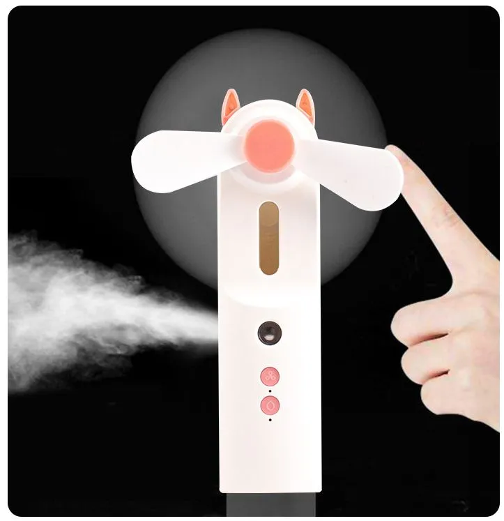 Popular New Handheld Fan Spray Water Replenishing Multi-function Portable 2In1 Mini Fan Humidifier USB Charging Fan Water Mist 2