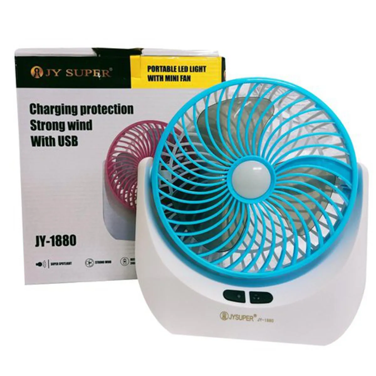 JY SUPER JY-1880 Rechargeable Mini Table Fan 2