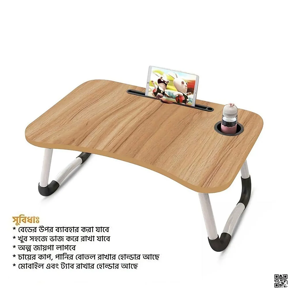 Foldable Laptop Table Wooden For Reading, Writing, Eating, On Bed 5