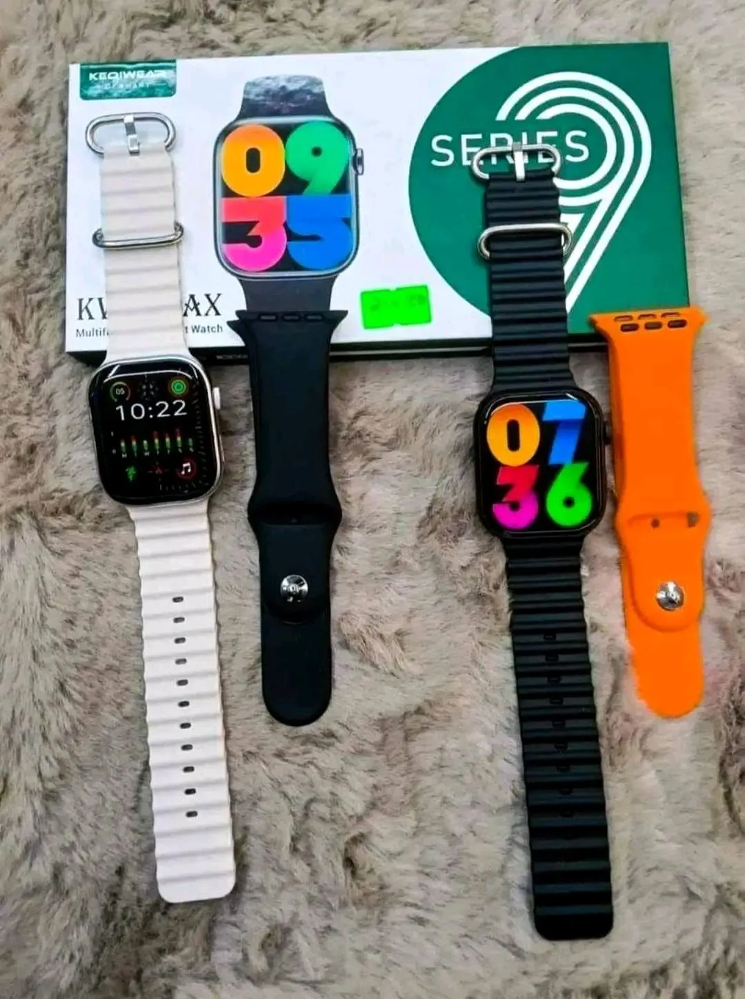 Keqiwear KW19 Max Smart Watch 2 5D Curve Infinity Display with Double Strap Multifunctional Series 9 Smartwatch 2