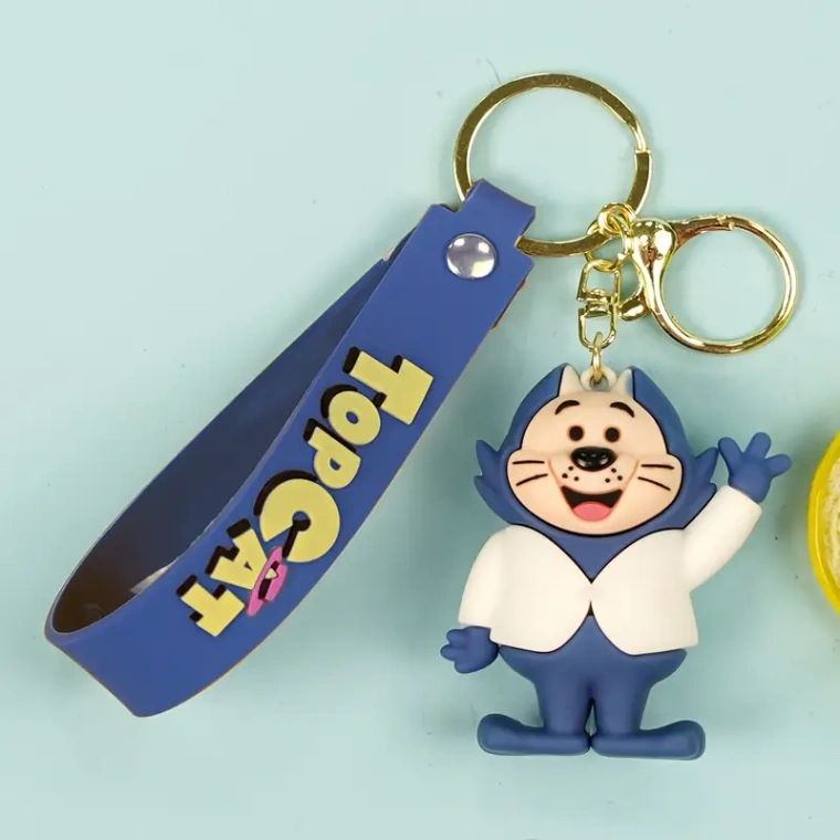 TopCat Keychain Pendant Keyring Bag Gift Kids Girls Boys Silicone Cartoon Keyring 2