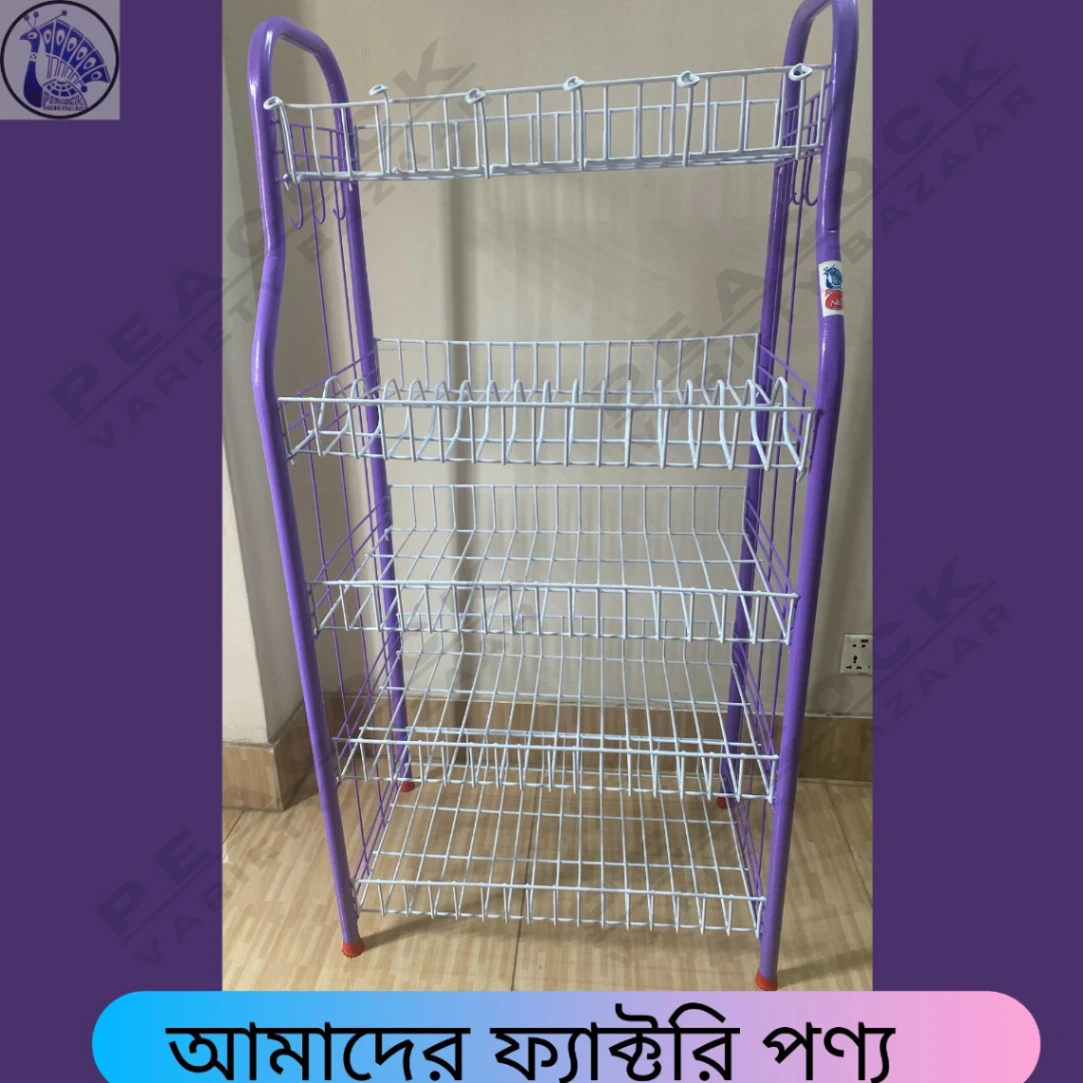 Large Metal Kitchen Rack Of 5 Shelves - Kitchen Rack - Organize Your Kitchen Efficiently With This 5-Shelf Metal Rack 5