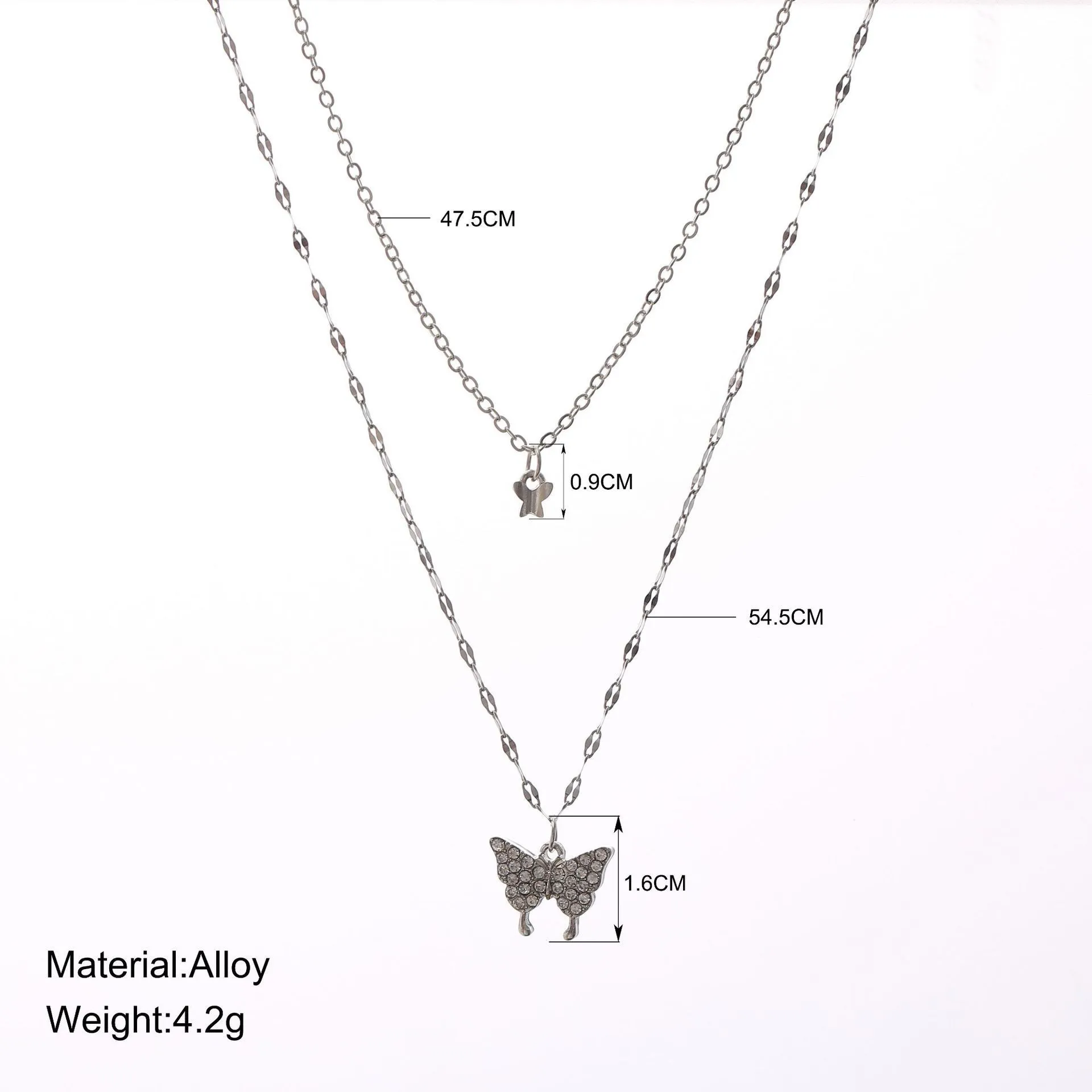 Fashionable Chain Double Layer Butterfly Necklaces for women New Collection 3