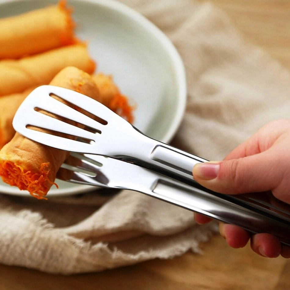 Food Serving Tong, Stainless Steel Food Tongs Kitchen Tongs Utensil Cooking Tong Clip Clamp Accessories Salad Serving BBQ Tools 5
