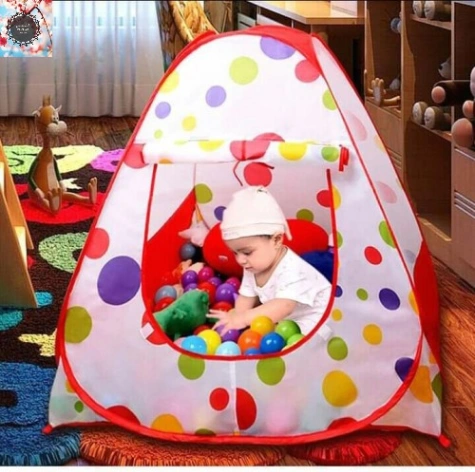 Baby Tent House Play For Kids With 50 Balls-Multi Color 3