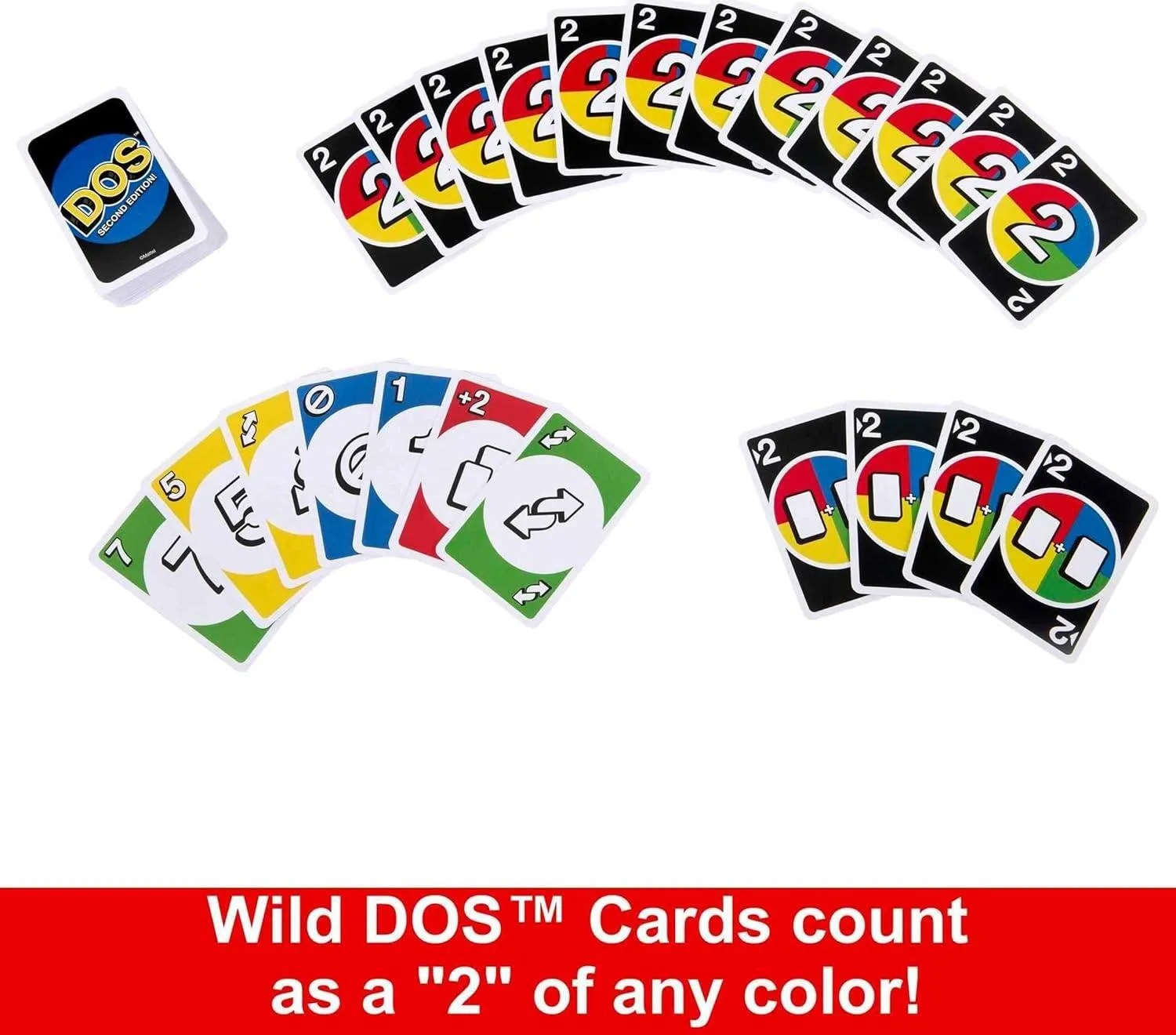 Mattel Games Uno DOS 2nd Edition Board Game 110 Cards 4