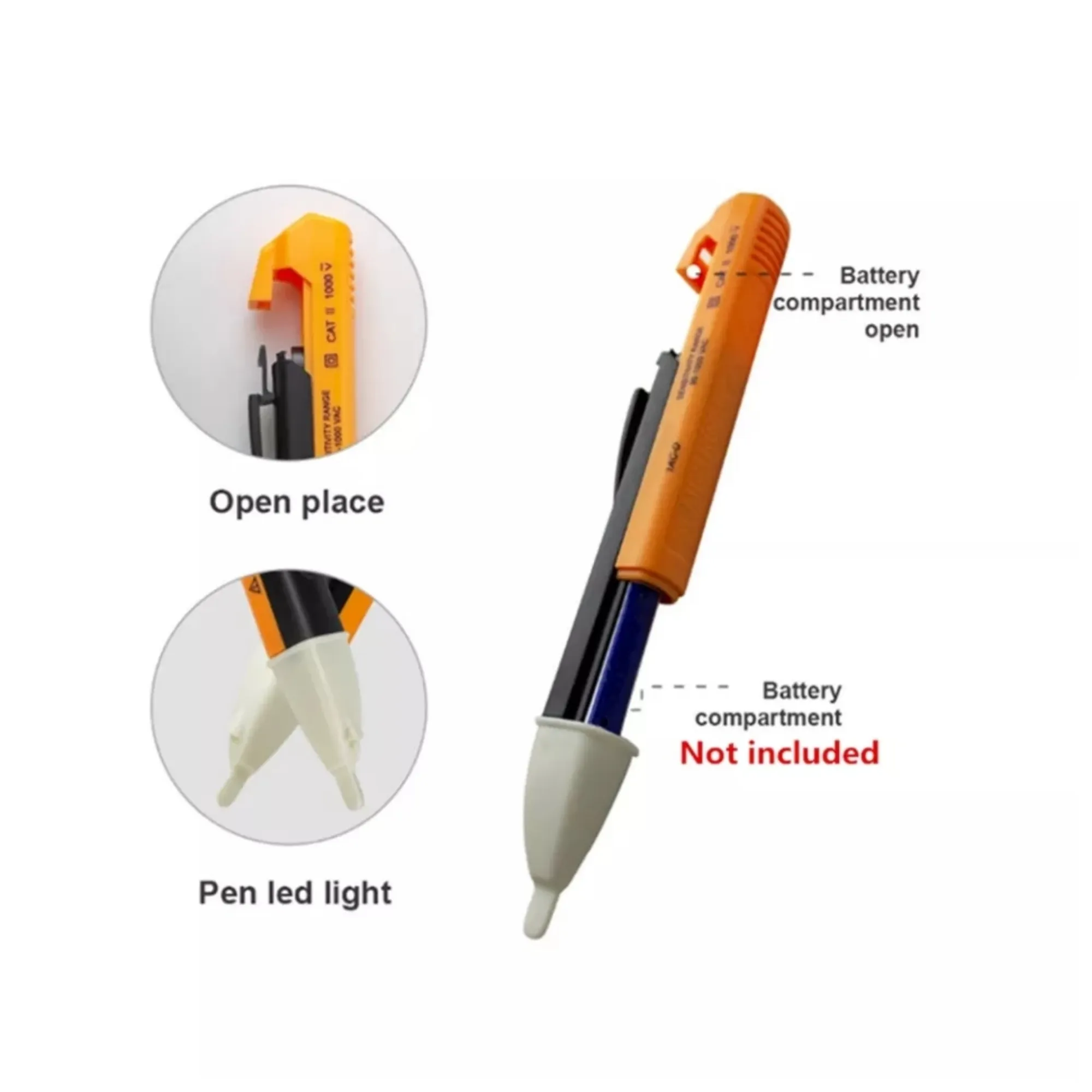 AC Voltage Detector NCV Non-Contact Tester Pen Voltmeter Sensor Test Range 90V to 1000V 4