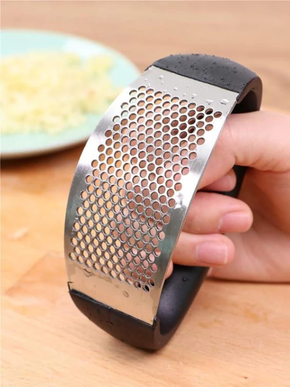 Stainless Steel Garlic Crusher Ginger Mincer Squeezer Press Chopper with Handle Stainless Steel Garlic Crusher Ginger Mincer Squeezer Press Chopper with Handle 4