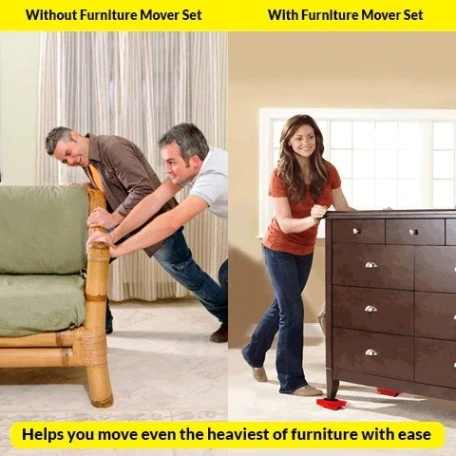 Furniture Easy Moving Tool Set, Heavy Furniture Moving & Lifting System, Maximum Load Weight 4
