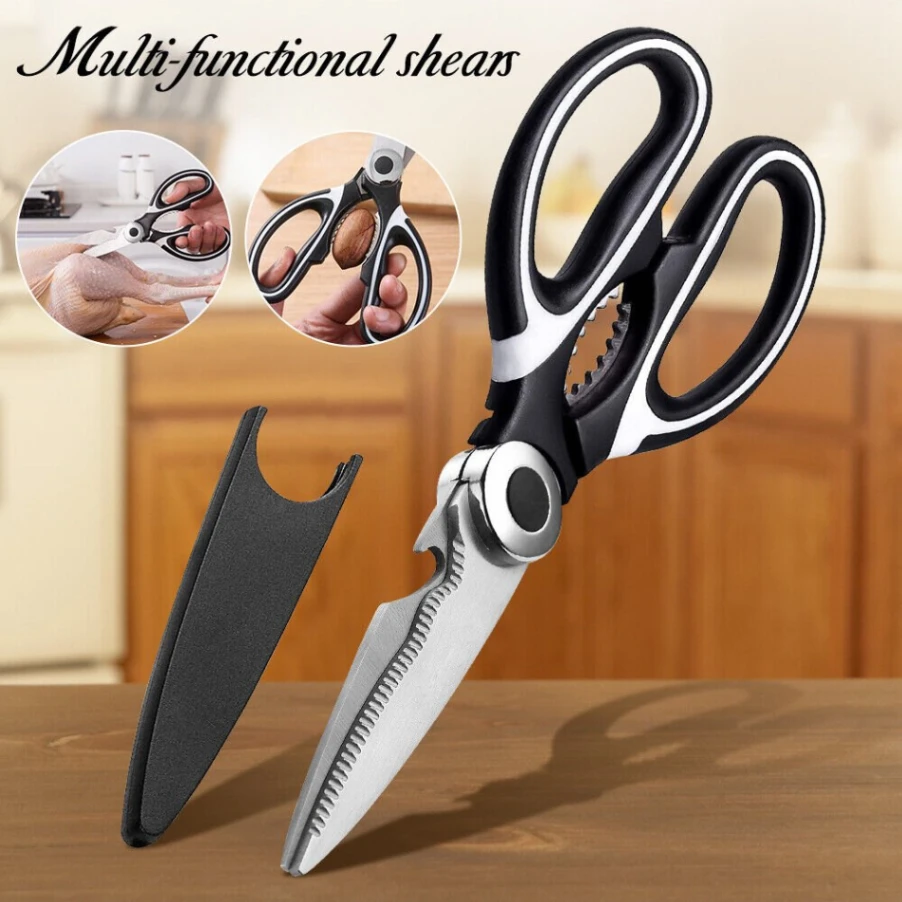 Kitchen Scissor (Black) Heavy Duty Stainless Steel Kitchen Scissors 5