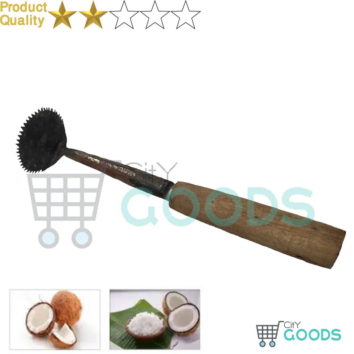 Image of Coconut Scraper - Traditional Tool For Extracting Coconut Meat, Featuring A Durable Design For Efficient Scraping And A Comfortable Grip Handle