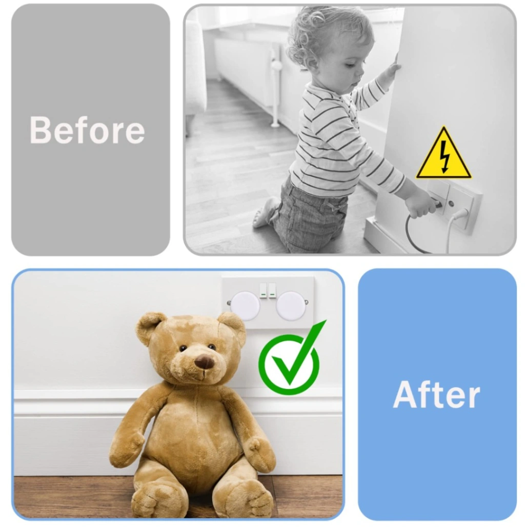 10pcs Baby Safety Electrical Socket Cover, Multiplug Safety Guard, Electric Socket Plug Protector 5