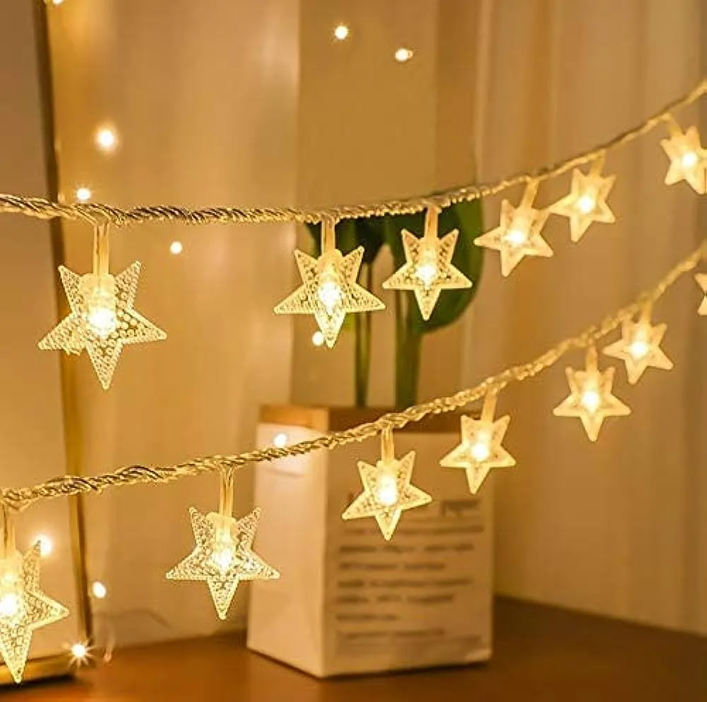 28 Led Star Shape String Led Fairy Light - Warm White 2