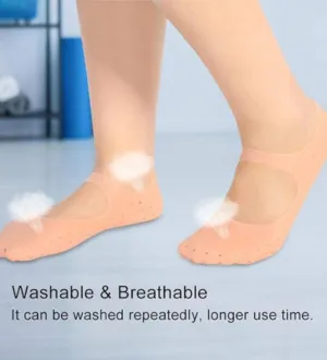 Image of 1 Pair Silicone Socks, Moisturizing Gel Heel Sleeves Heel Pads, Heel Cups