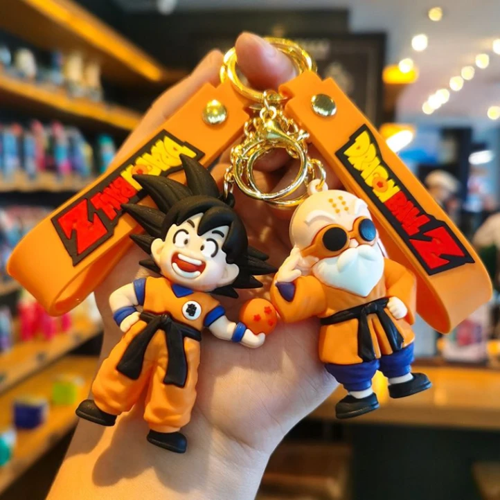 Dragonball Keychain Pendant Keyring Bag Gift Kids Girls Boys Soft Silicone Cartoon Anime Goku Keychain 3