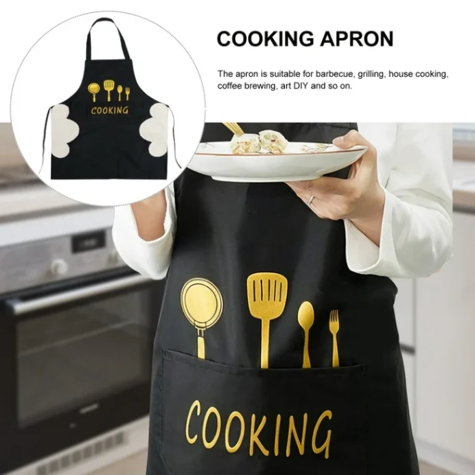 Kitchen Cooking Apron, Waterproof & Anti-Oil Polyester Kitchen Apron 6