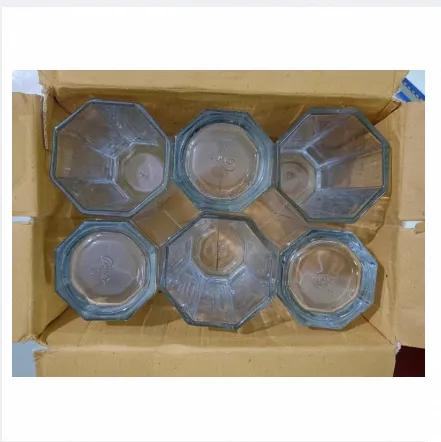 Water Drinking Glass 8 Angle 6pcs set 8 corner water glass 300 ml 2