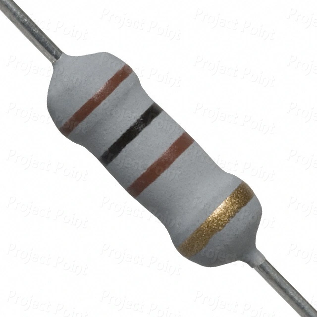 10Pcs 1 Watt 100 Ohm Resistor Power Resistor 1W 100 Ohm Metal Film Resistor 100 Ohm Resistor 1 Watt Metal Oxide Film Axial Lead ±5% Tolerance Passive Components 4