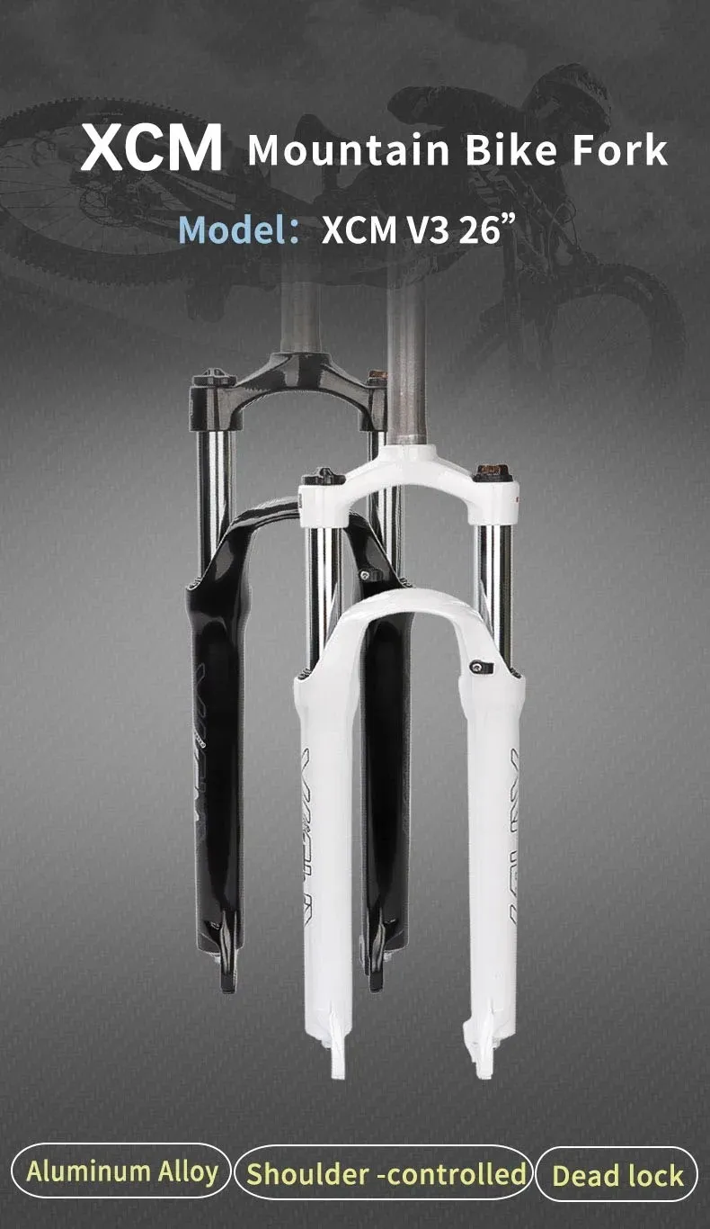 XCM SR Suntour 100mm Fork With SF13 XCM DS MLO Lock Oil Suspension Fork 26 100 mm Bicycle Accessories Black 2