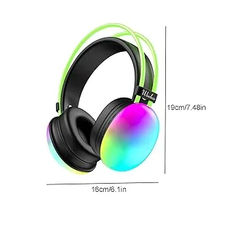 YMD78 RGB Wireless Bluetooth Headphones V5.3 with RGB Lights, Active Noise Cancelling, and Hi-Fi Sound – Over-Ear Wireless Headphones with Built-in Mic, TF Card Support &amp; USB Charging 5