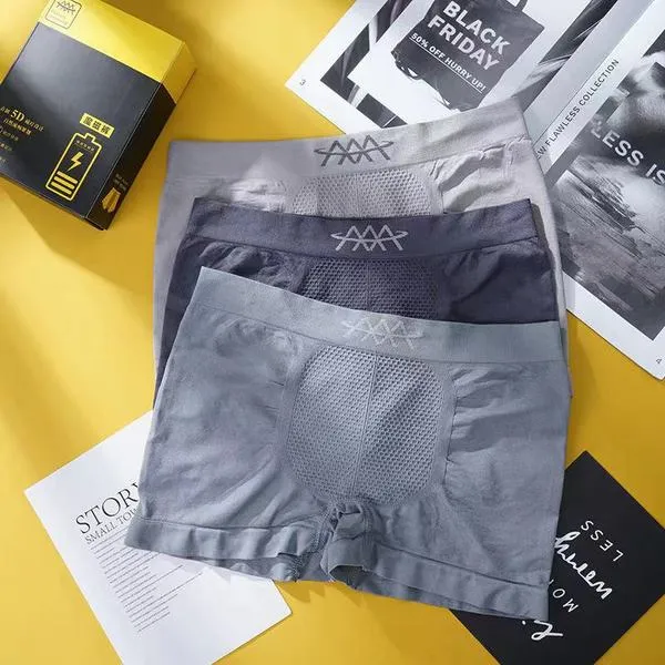 Boxed 5D magic magnetic pants men's underwear seamless breathable antibacterial boxer briefs mid-waist seamless high-elastic boxer briefs 6