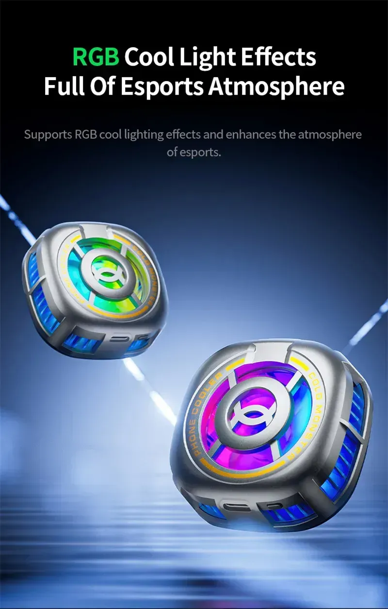 Plexton EX2 PRO RGB Phone cooler iced anti fps Drop heat sink High capacity cooling performance For High performance Gaming Made For specially Competitive Gamers 3