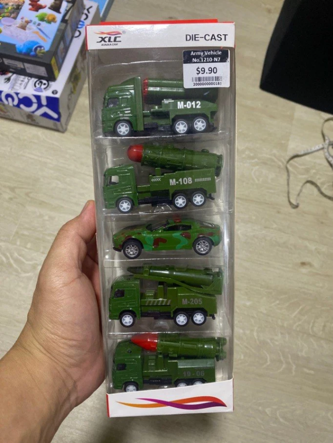 High Quality ABS Metal 5PCS Military Pull Back Tank Toys Army Car Toys for Kids 2
