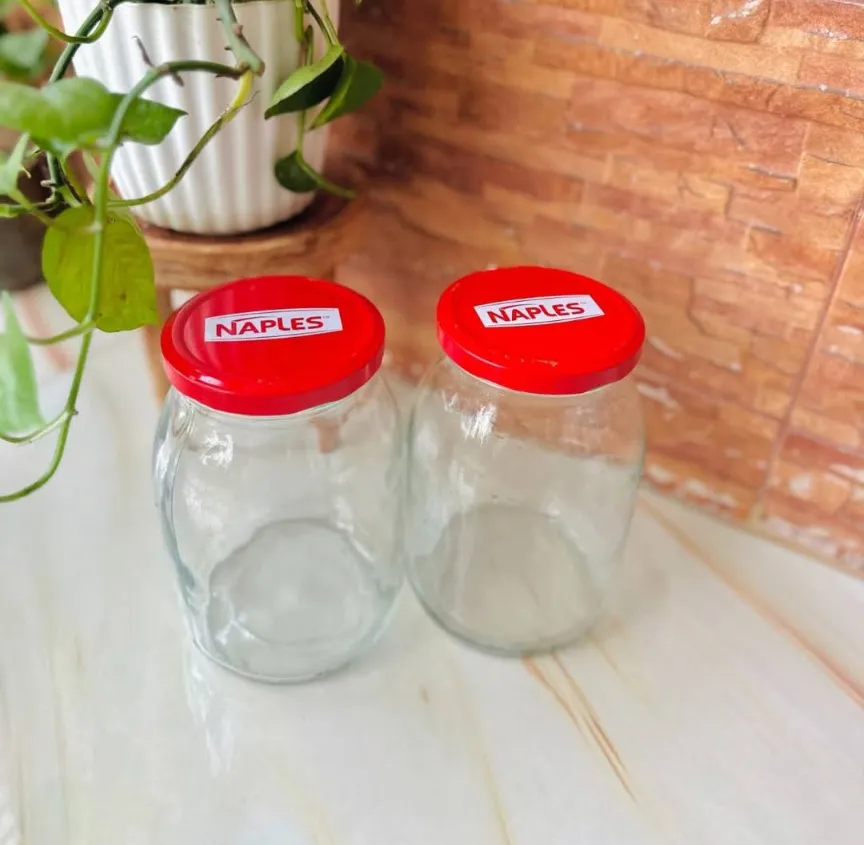 1000ml Glass Jar with Tin Cap – Ideal for Pickle & Dry Food Storage" 4