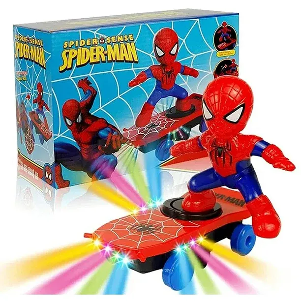 Spiderman Electric Stunt Skateboard – Sliding Plate 3 Toy with Lights & Music for Kids 4