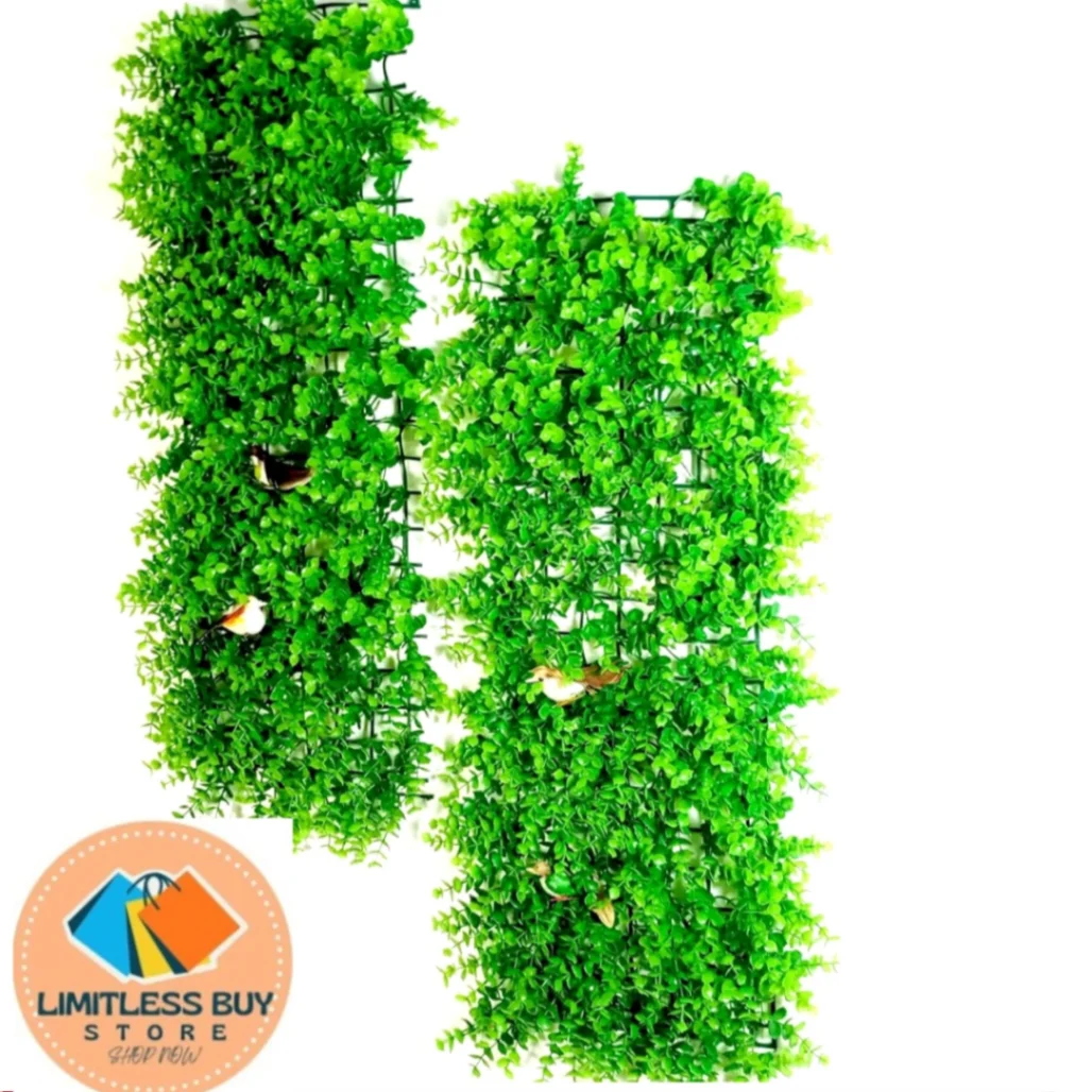 Green artificial plant of artificial Wall mate With 2 Pcs Bird (Size  24*08 inch)  for home decoration 4