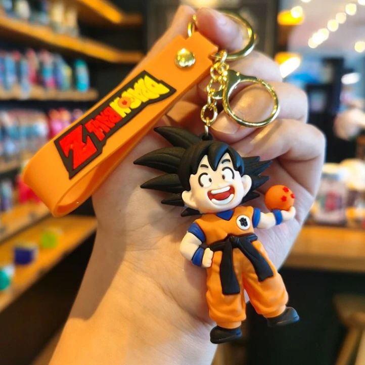 Dragonball Keychain Pendant Keyring Bag Gift Kids Girls Boys Soft Silicone Cartoon Anime Goku Keychain 6