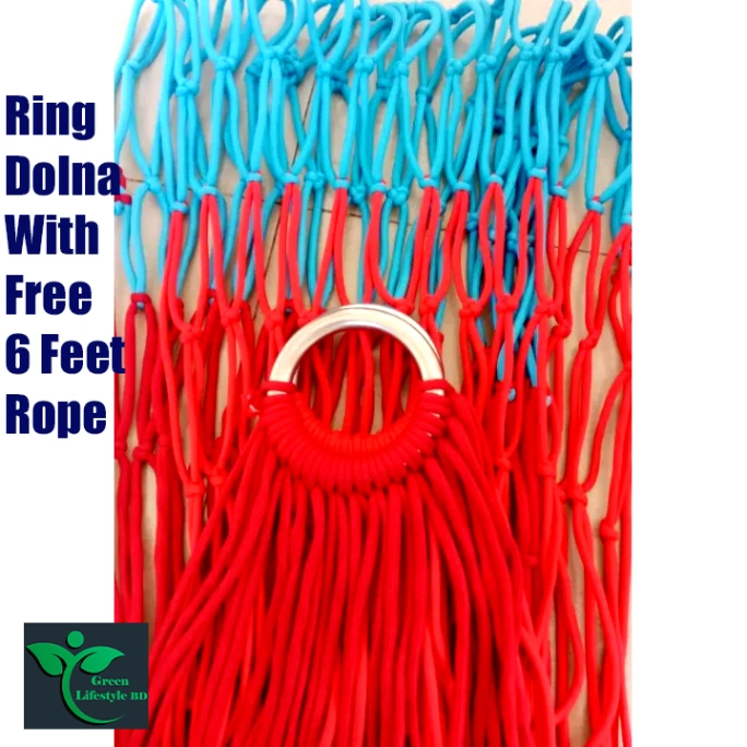 Hammock&#x2F; Premium Dolna with Dual SS Rings – Safe, Stylish &amp; Relaxing for All Ages. 3