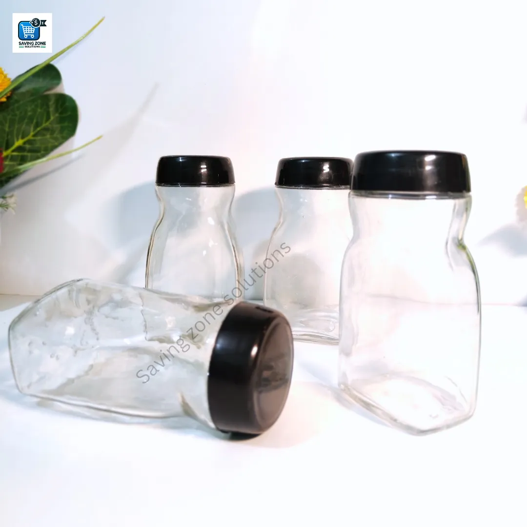 500 ml 4 Pcs Premium Glass Coffee Jar Glass Jar for Kitchen Dining Glass Jar Container for Food Storage High Quality Glassware Food Container 3