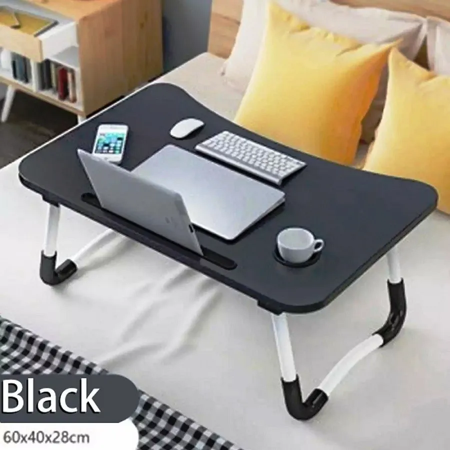 Foldable Laptop Table -Black For Reading, Writing, Eating, On Bed 2