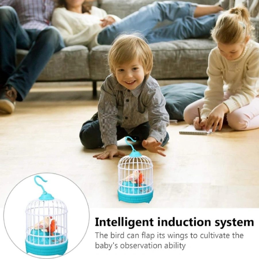 Talking bird, Bird Singing Toys, Mini Voice Control Induction Small Bird Cage Toys 5