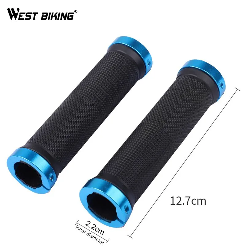 Bicycle Road Mountain Bike Handle Double Lock on Aluminium Alloy Bike Handlebar Hand Cover 1 Pair Handlebar Grips 1