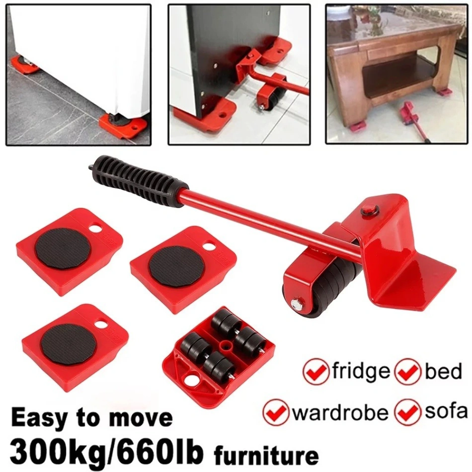 Furniture Easy Moving Tool Set, Heavy Furniture Moving & Lifting System, Maximum Load Weight 3