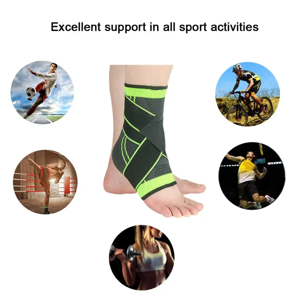 Pressurized Support Ankle 1pcs, Breathable Ankle Compression Sleeve with Adjustable Wrap 7