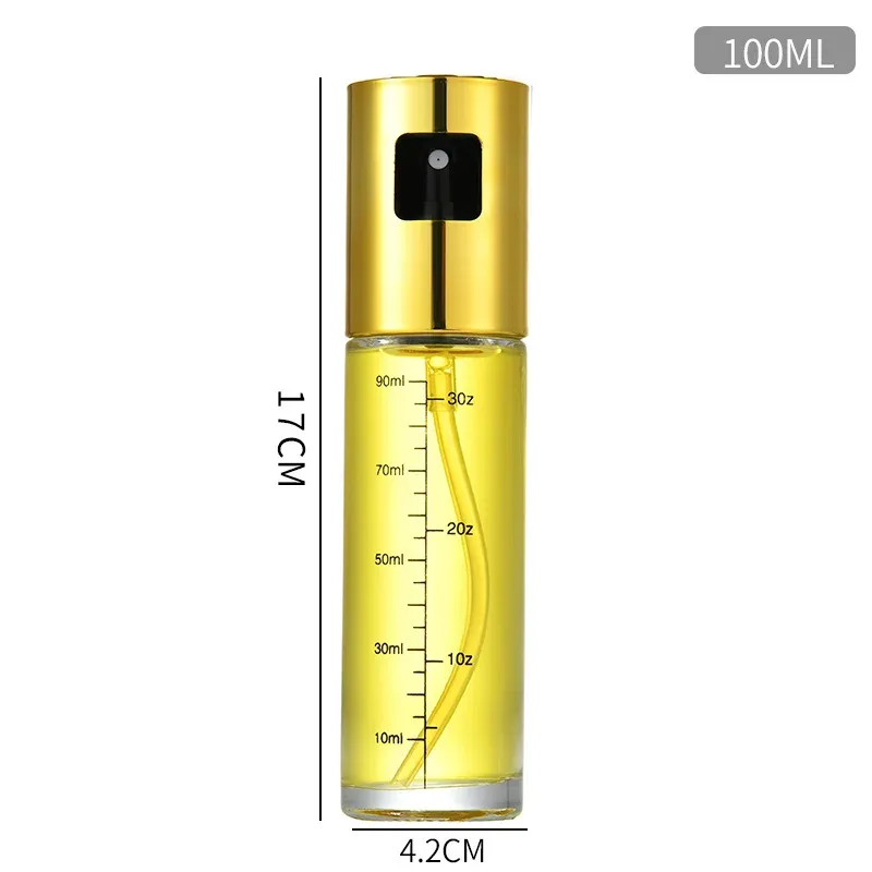 Edible Oil Spray Bottle 100ml, Portable Glass Oil Mister for BBQ, Air Fryer, Baking, Roasting, Grilling, Kitchen Gadgets 5